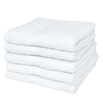 vidaXL Serviettes de bain 100% coton 500 gsm 70 x 140 cm Blanc 5 pcs