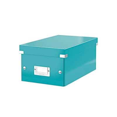 Boîte de rangement Leitz Click & Store WOW, format DVD Turquoise