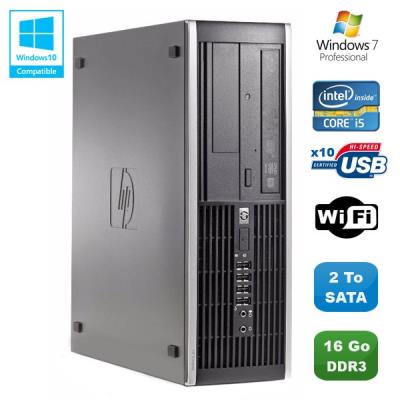 Pc hp compaq elite 8100 sff intel core i5 650 3.2ghz 16go 2to graveur wifi w7