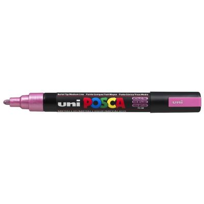 Uni-ball Posca Marqueur pointe moyenne conique Rose métal