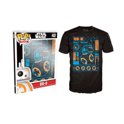 T-Shirt Star Wars - BB-8 Blueprint Pop Tee's L