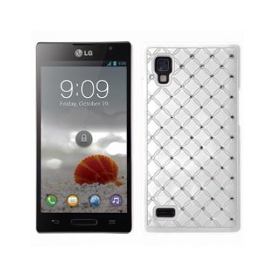 Coque rigide avec strass coloris blanc LG Optimus