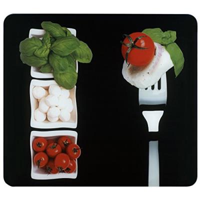 Wenko 2712951500 plaque multi caprese - pour plaques de cuisson vitrocéramiques, planche à découper, verre trempé, 50 x 0.5 x 56 cm, multicolor