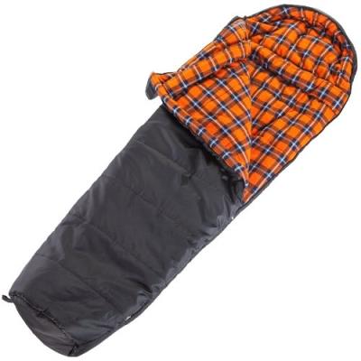 Skandika lappland sac de couchage momie zip côté droit orange noir 220 x 80 cm