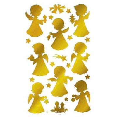 Avery zweckform sticker de noel anges en or sur 2 feuilles de 8 sticks 52393
