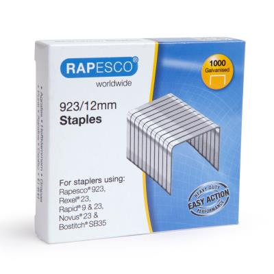 Rapesco Boite De 1000 Agrafes Galvanisées 923/12Mm Type 23