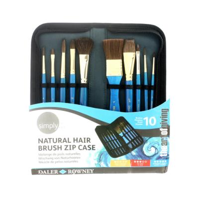 Trousse de 10 pinceaux Simply poils naturels