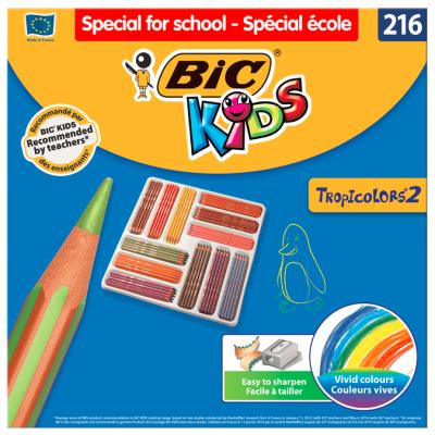 Crayons de couleur Tropicolors assortis pack de 216 pièces