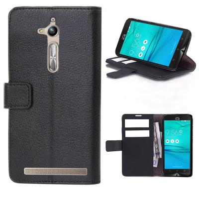 Etui Asus ZenFone Go ZB500kl 4G noir Cuir Style avec stand - Housse coque de protection Asus ZenFone GO ZB500kl 5 pouces noire - accessoires pochette XEPTIO case