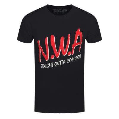 NWA Ruthless Records T-Shirt Straight Outta Compton Homme Noir - Taille S
