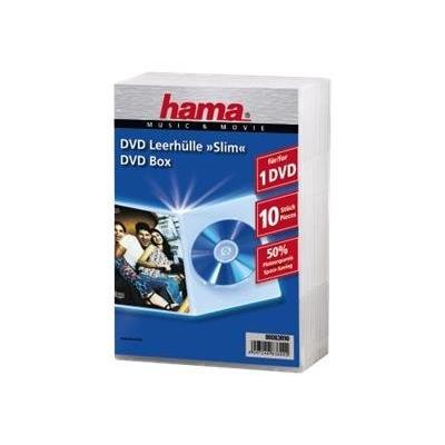 Rangement CD / DVD Hama DVD-ROM Double Jewel Case Slim - Boîtier de  rangement extra-plat pour DVD - capacité : 2 DVD - transparent (pack de 5)