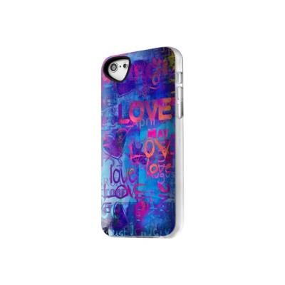 Itskins PHANTOM - Achterzijde behuizing voor mobiele telefoon - thermoplastic polyurethaan (TPU) - blauw, transparant - voor Apple iPhone 5c