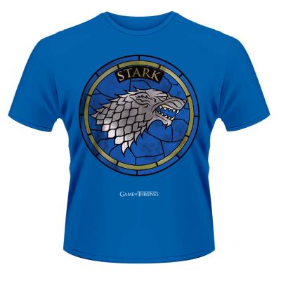 Tee-shirt bleu vitrail stark game of thrones