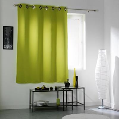 Douceur d'intérieur 1604449 cocoon rideau avec oeillets occultant polyester anis 140 x 180 x 180 cm