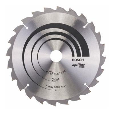 Bosch 2608640434 Lame De Scie Circulaire Optiline Wood 24 Dents 254 X 30 X 2,0 Mm