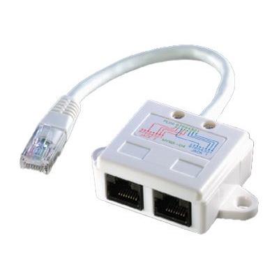 VALUE T-Adapter - netwerksplitser - 17 cm - wit