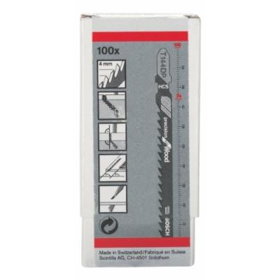 Bosch 2608633A42 Lame De Scie Sauteuse T 144 Dp Precision For Wood T 144 Dp Hcs, Avoyée, Rectifiée Bois Tendre, Panneaux De Part
