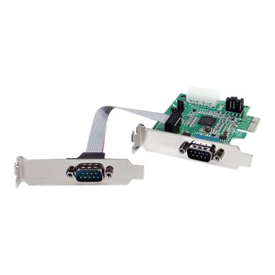 StarTech.com 2-poort Low Profile Native RS232 PCI Express Seriële Kaart met 16950 UART - seriële adapter