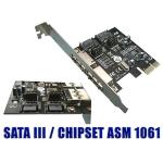 Carte PCIe SATA 3 2 Ports - ASM1061 - Compatible SATA III 6G/s - Pour PC Bureau