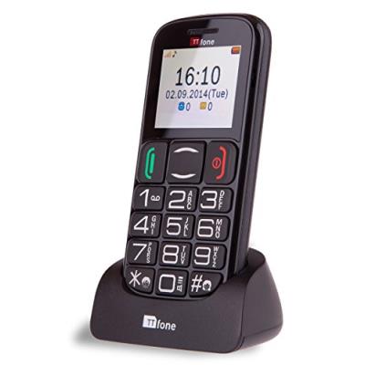 TTfone Mercury TT200 Téléphone portable débloqué 2G (Ecran: 1,77 pouces - 1 Mo - Simple SIM) Noir