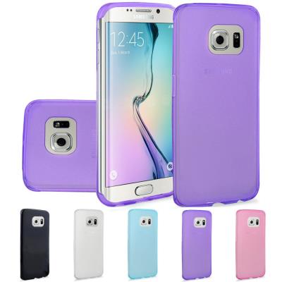 S6 EDGE , Etui Housse Silicone fine TPU Gel pour SAMSUNG GALAXY S6 EDGE (Violet)