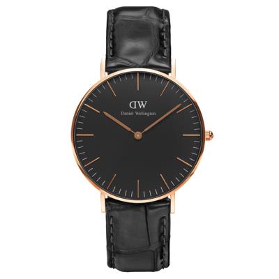 Montre Daniel Wellington Homme modèle Reading Dorée et Noire - DW00100141