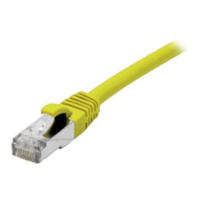 Cable rj45 ftp cat6a lsoh snagless jaune 0.50m
