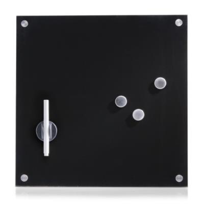 Zeller 11602 tableau mémo en verre noir, 40 x 40 cm