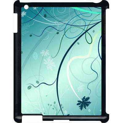 Coque pour apple ipad 3 abstrait turquoise fleur