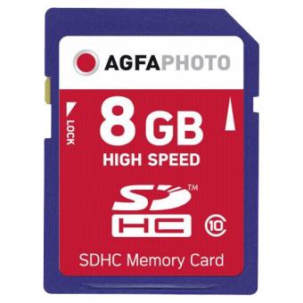 Scheda SDHC AgfaPhoto 16 GB classe ad alta velocità 10 UHS I U1 V10