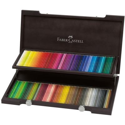 Faber-castell - coffret bois 120 crayons de couleur polychromos