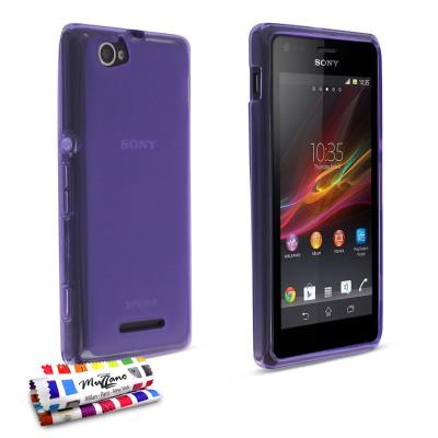 Coque Souple ORIGINAL Ultra Fine Violet Le Glossy Hybrid de MUZZANO pour SONY XPERIA M