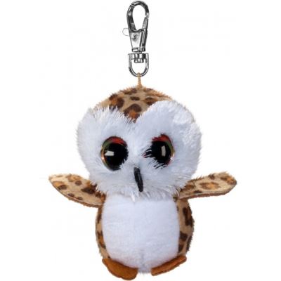 Lumo Stars porte-clés Lumo Owl Uggla avec clip marron 8,5 cm