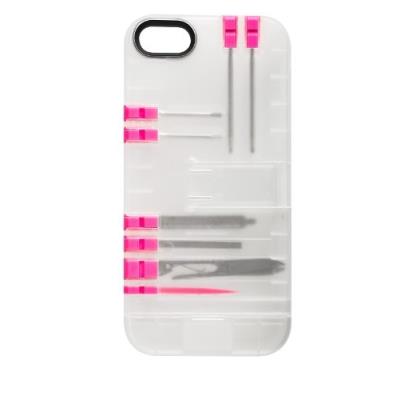 In1 4159 coque multi outils pour iphone 5 transparent rose