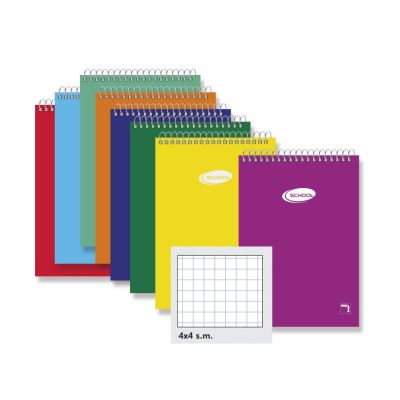 Bloc spirale 1/12 Quadrillage Oblong 80 feuilles