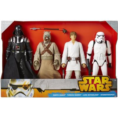 STAR WARS Pack 4 Figurines Darth Vader - Tusken Raider - Luke Skywalker - Stormtrooper 51 cm État correct - Star Wars reconditionné disponible sur Fnac