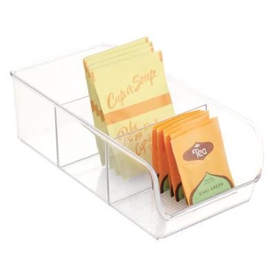 Conteneur de stockage alimentaire, interdesign linus, pour cuisine, cellier, réfrigérateur - 14 cm, 3 compartiments, transparent