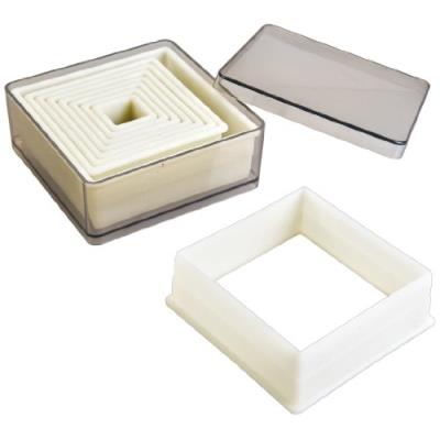 Ibili 784203 lot de 9 emporte-pièces carré lisse