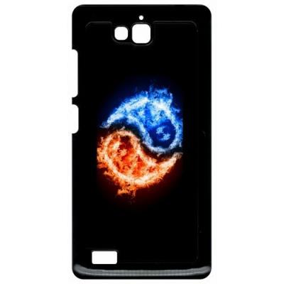 Coque huawei honor 3c et 3c 4g yin yang feu et eau