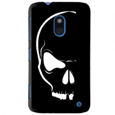Coque noire pour Lumia 620 motif crâne blanc