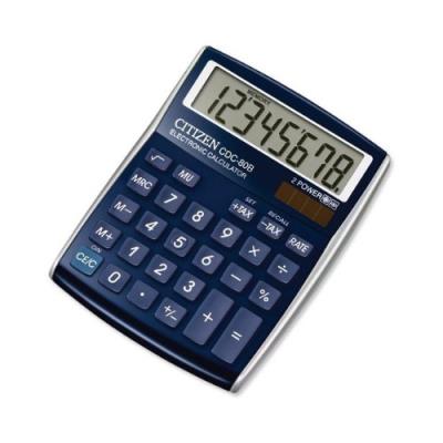 CITIZEN CDC-80 BL PREMIUM Calculatrice Pupitre Bureau Desktop calculator 8 Grands Chiffres 8 Big Digits LAQUÉE BLEU