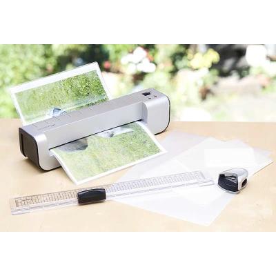 Genie 12326 la 402 kit de plastification des documents 4 en 1 avec plastifieuse + 50 feuilles à plastifier + règle de coupe + co