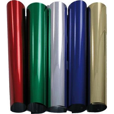 Maildor - Rouleau Papier Metallise 10mx1m Argent-rouge