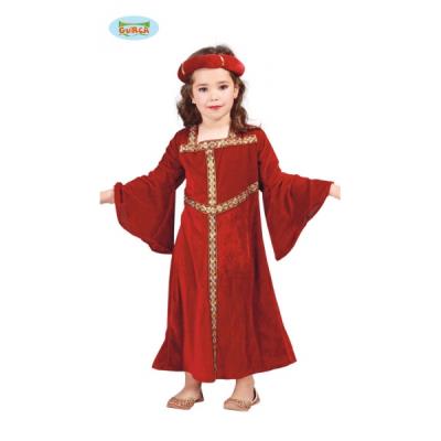 Déguisement Dame médiévale rouge fille - 10-12 ans