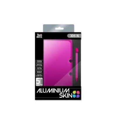 Skin protection aluminium + stylet - flashy pink pour 3dsxl
