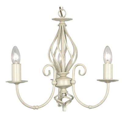OAKS LIGHTING TUSCANY LUSTRE 3 LUMIÈRES FINITION IVOIRECRÈME