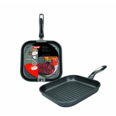Ibili 400324 induplus poêle grill fonte d'aluminium 24 x 24 cm