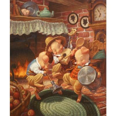 Puzzle 1000 pièces - Contes de fées : Les trois petits cochons