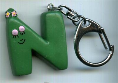 PLASTOY - Lettre N Barbalala porte-clefs