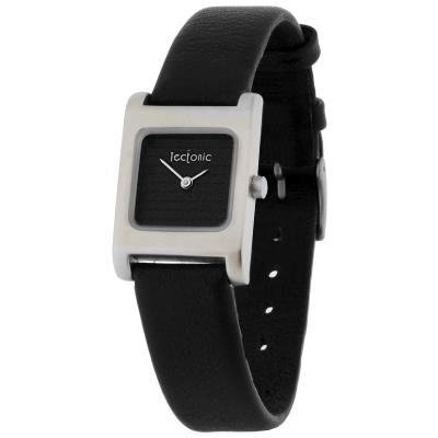 Montre Tectonic en Cuir Noir/41-1100-44